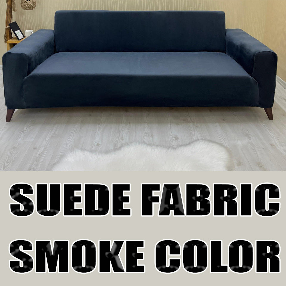 Our Suede Fabric Sofa Cover Smoke Color