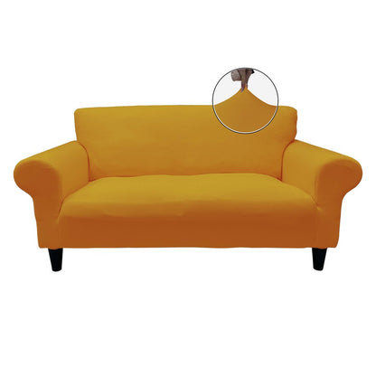 Honeycomb Fabric Loveseat Couch Cover Mustard Color