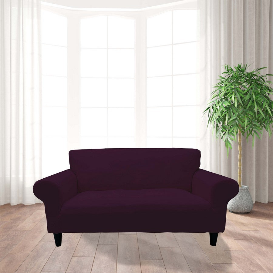 Honeycomb Fabric Loveseat Couch Cover Purple Color