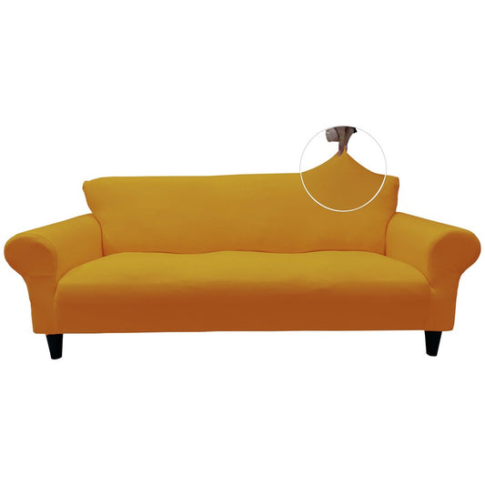 Honeycomb Fabric Sofa Cover Mustard Color