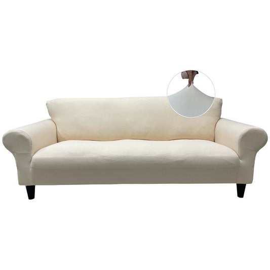 Honeycomb Fabric Sofa Cover Cream Color