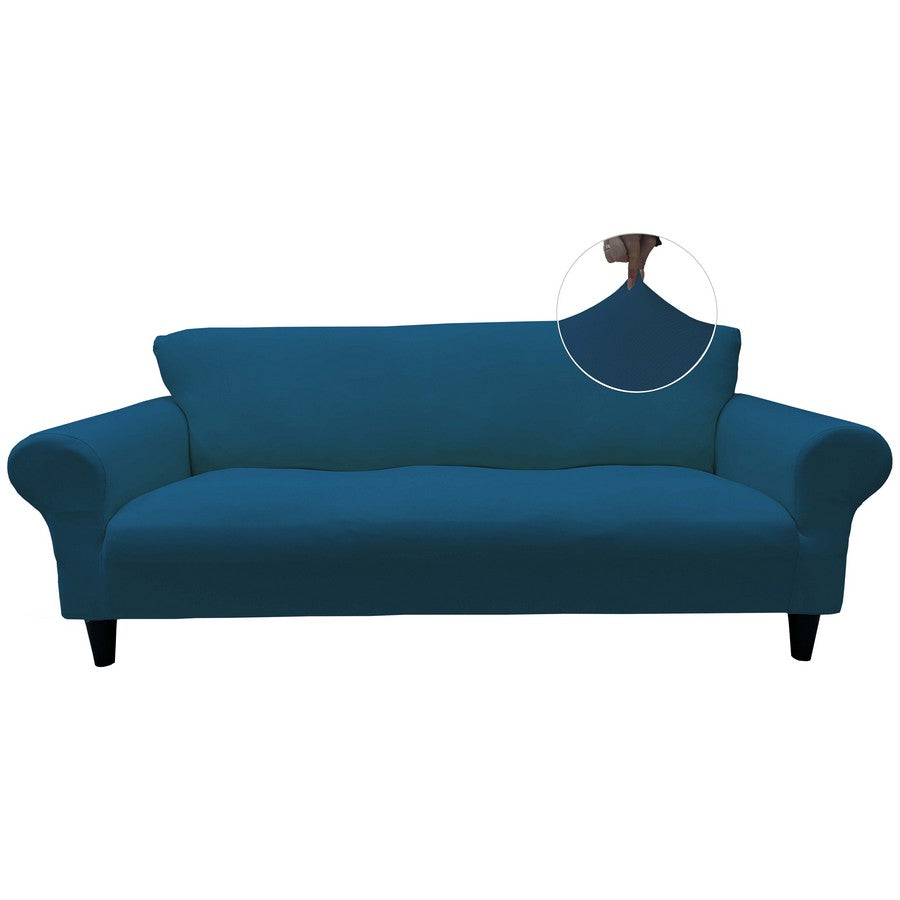 Honeycomb Fabric Sofa Cover Deep Teal Color