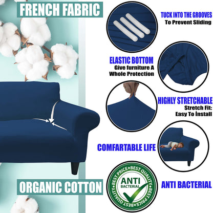 Our Cotton Fabric 1 Seater Armchair Couch Cover Deep Teal Color