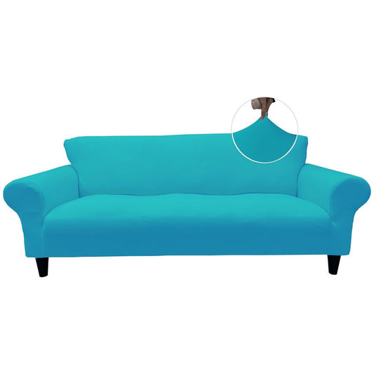 Honeycomb Fabric Sofa Cover Turquoise Color