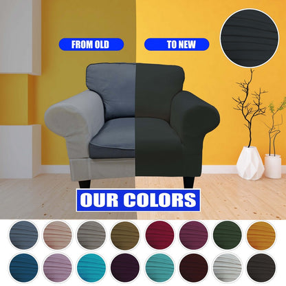 Honeycomb Fabric 1 Seater Armchair Couch Cover Smoke Color