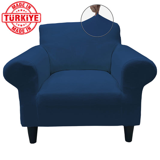 Our Cotton Fabric 1 Seater Armchair Couch Cover Deep Teal Color