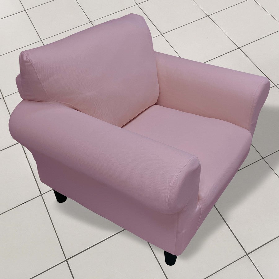 Honeycomb Fabric 1 Seater Armchair Couch Cover Dusty Pink Color