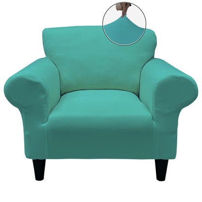 Honeycomb Fabric 1 Seater Armchair Couch Cover Water Green Color