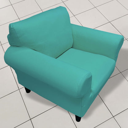 Honeycomb Fabric 1 Seater Armchair Couch Cover Water Green Color