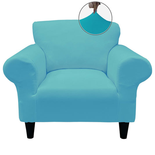 Honeycomb Fabric 1 Seater Armchair Couch Cover Turquoise Color