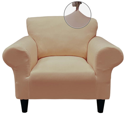 Honeycomb Fabric 1 Seater Armchair Couch Cover Dusty Light Pink Color